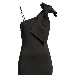 One-Shoulder Bow Detail Cocktail Dress